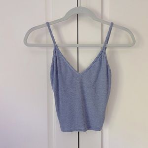 Brandy Melville Blue and White Striped Tank Top